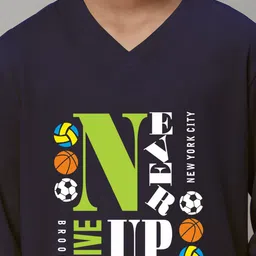Friskers Boys Typography Printed Slim Fit T-shirt image 3
