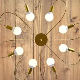 Whiteray Gold-Toned & White Textured Quirky Ceiling Lamp image 2