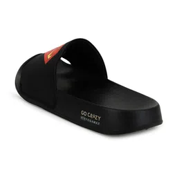 Campus Men Black & Red Printed Sliders image 2