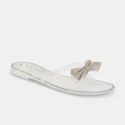 Forever Glam by Pantaloons Embellished T-Strap Flats With Bows image 2