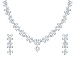 Atasi International Silver-Plated CZ-Studded Jewellery Set image 2