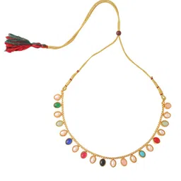 THE AAB STUDIO Gold-Plated Stone-Studded Jewellery Set image 3