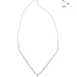 Ladymania Sliver-Plated American Diamond ElegantJewellery Set image 4