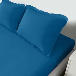 Sleeping Owls- because your sleep matters Unisex Turquoise Blue Bedsheets image 3