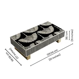 casagold Mother of Pearl Luxom Rectangular Coffee Table - Phoenix image 2