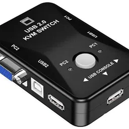 DooBuy 2 Port USB 2.0 KVM VGA SVGA Switch KVM Extender Switcher Box with Control Button for PC Keyboard Mouse Monitor Laptop Accessory-image-52