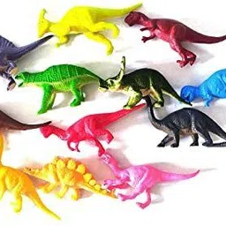 toyomaa 12 Pcs Mini Wildlife Jungle Figures Dinosaurs Toys for Kids (Multi-Color)-picture-22