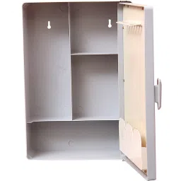 zahab Plastic Grey 4 Compartments Bathroom Cabinet With Mirror image 3