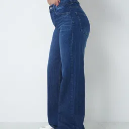 defrost jeans Women Loose Fit High Rise Blue Jeans image 3