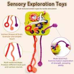 zuuluzrs 7 in 1 Montessori Sensory Toys for Baby Educational Motor Skills Activity Cube Rattle image 4