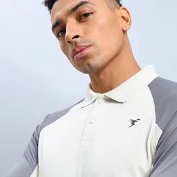 Technosport Colourblocked Polo Collar Antimicrobial Training T-shirt image 4