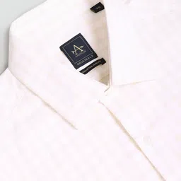 Arrow Checked Spread Collar Slim Fit Formal Cotton Shirt image 3