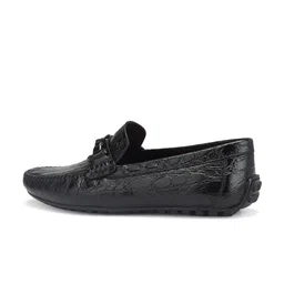 ROSSO BRUNELLO Men Textured Formal Horsebit Loafers image 5