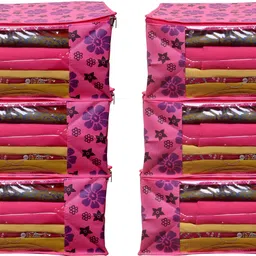 CHAMPARAN New Pink_ Flower 6 Cotton Laundry Bag-image-41