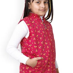 BAESD Girls Pack Of 3 Floral Lightweight Open Front Jacket image 2