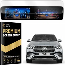 spartan shield Screen Guard for MERCEDES BENZ GLE FULL SCREEN | 12.3 Inch Infotainment + Instrument Cluster Dual Touchscreen Protector | New MercedesGle Car Display Accessories 2024 [Not Tempered Glass]-picture-29