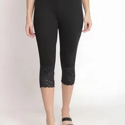 nicsy Women Black Capri-picture-13