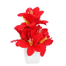 Dekorly Red 8-Pieces Artificial Flowers and Plants image 3