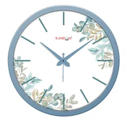 RANDOM White & Blue Classic Number Modern Stylish Analogue Contemporary Wall Clock image 2