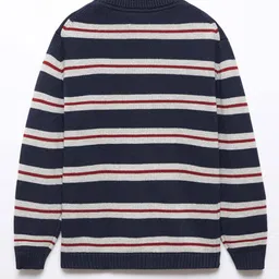 Mango Kids Boys Pure Cotton Striped Pullover image 2