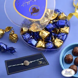 Rakhi For Brother with Chocolate Chakra Wheel of Life Rakhi with Roli & Rice Paper Gift Box-image-5