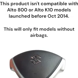 auto-ex Steering Wheel Horn Pad Silver Color For Alto K10 (Oct 2014 to 2020) Vehicle Steering Wheel For Cars image 2