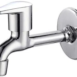 bathhall Cubix Stainless Steel Long Bib Cock With Wall Flange - Pack of 1 Faucet Set-picture-14
