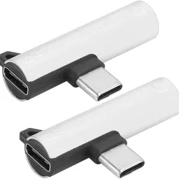 KAELAN Silver Silver USB C & 3.5mm Audio 2Pcs USB-C Aux Conveter & Charging Female C Port Phone Converter-picture-10