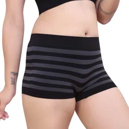 plumbury Pack of 3 Women Boy Short Black, White, Beige Panty image 3