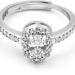 zarkan Preciously Pure Ring Gift For Women With 925 Stamped Silver Zircon Rhodium Plated Ring-picture-16