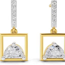 Sparkles Certified Lab Grown Diamond Yellow Gold 14kt Stud Earring-picture-14