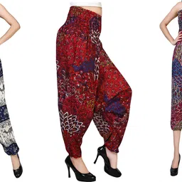 fusfus Printed Rayon, Cotton Women Harem Pants-picture-11