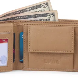 umda Men Casual Beige Artificial Leather Wallet image 2