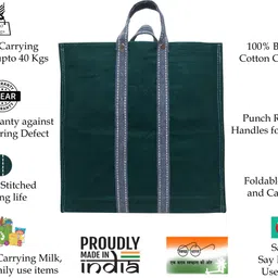 vertex Grocery Bag Shopping Bag Heavy Duty Handle Big Size Canvas Vegetable Storage Bag Grocery Bag image 4