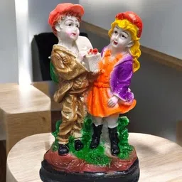 quick kart india Vintage Decorative Couple Figurine, Hand-Painted Ceramic Statue Decorative Showpiece - 10 cm-picture-40