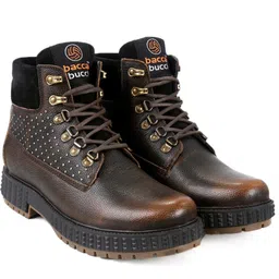 bacca bucci Men's Storm Surge Water Resistant Oil Full Grain Leather Insualted/Rugged/Height Increaser Work Boots For Men image 2