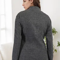 chemistry Polyester Solid Coat For Women image 4