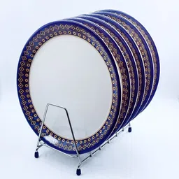 perfectdine NW_ Plate Border Print Round Serving Plate Full Size 11 Inch Dinner Plate-picture-30