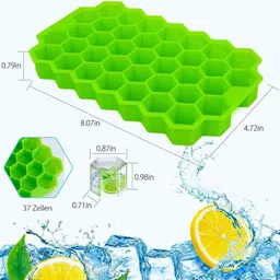 anjaniputra Ice Cube Tray for Freezer Moulds Small Cubes Whiskey Fridge Bar Soft Multicolor Silicone Ice Cube Tray image 3