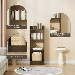 ascom 3-Tier Modern Multipurpose Bookshelf | Storage Organizer for Home, Office & More Engineered Wood Open Book Shelf image 2