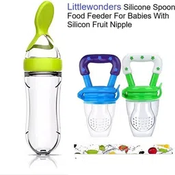 bubblino Silicone Spoon Food Feeder For Babies With Silicon Fruit Nipple Feeder-picture-26