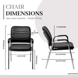 ratison Director Principal Manager | Visitor/Study/Office Home Chair Leatherette Office Arm Chair image 3