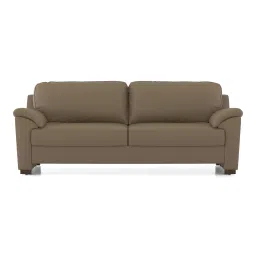 urban ladder create Farina 3 Seater Premium Italian Leather Sofa In Dark Truffle image 2