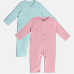 MINI KLUB Girls Pack Of 2 Pure Cotton Rompers-picture-34