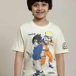 Kids Ville Boys Pack Of 2 Naruto Printed Pure Cotton T-shirt image 3