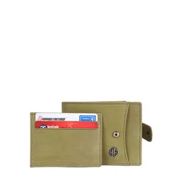 HAMMONDS FLYCATCHER Men Olive Green Leather Two Fold Wallet image 2
