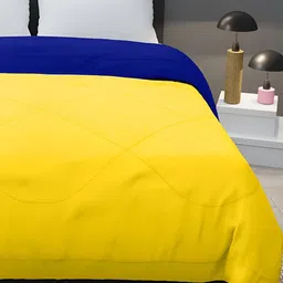 RF RELAXFEEL Blue & Yellow Geometric Heavy Winter 233 GSM Single Bed Comforter image 2