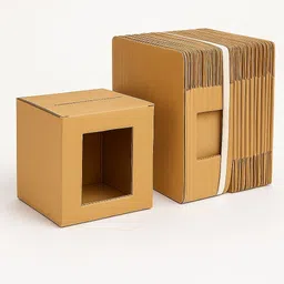 rangify Corrugated Craft Paper E-Commerce, Retail, Gift , Candles Packaging, 3 PLY Size 4x4x4 Small cartoon Packaging Box-picture-21