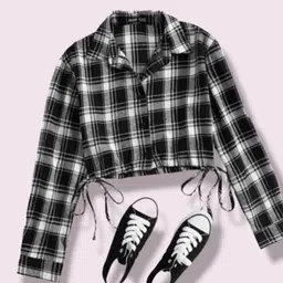 Women Regular Fit Checkered Spread Collar Casual Shirt-image-15