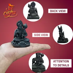 ishu handi artistic Resin Hanuman ji/ Bajrangbali Ji statue for home temple Car Dashboard Décor-20 Decorative Showpiece - 10 cm image 2